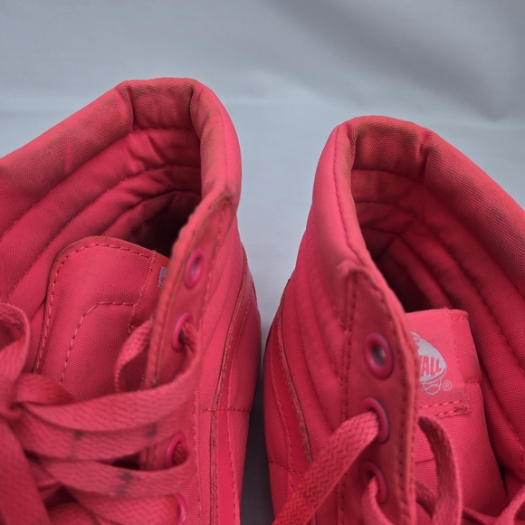 Vans Hot Pink High Top Sneakers Womens 8.5/Mens 7 - Picture 5 of 11